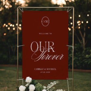 Banderole de mariage en vinyle Rouge Terracotta Pr