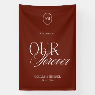 Banderole de mariage en vinyle Rouge Terracotta Pr
