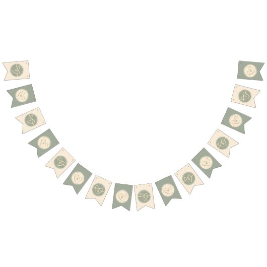 Banderole de mariage vert sauge (Tout)