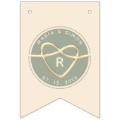 Banderole de mariage vert sauge (Premier drapeau)