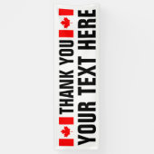 Banderole de Merci patriotique avec drapeau canadi (Vertical)