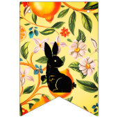 Banderole de Pâques Alternée Citron & Lapin (Troisième drapeau)