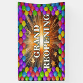Banderole de réouverture grandioses Ballons Coloré (Vertical)