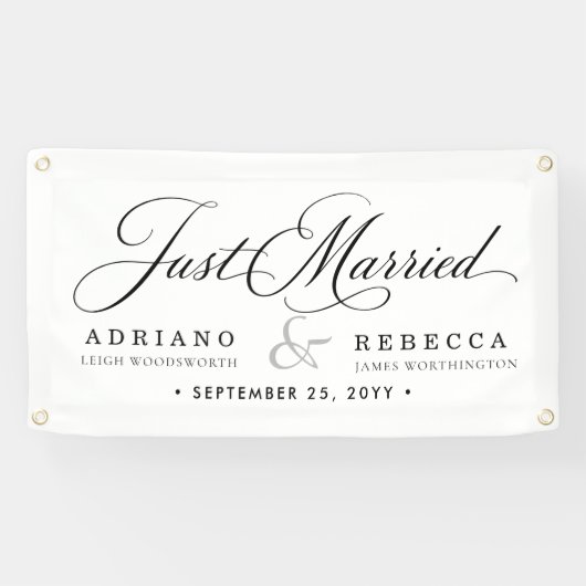 Banderole de voiture 'Juste Mariés' (Horizontal)