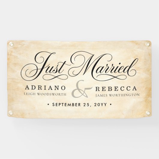 Banderole de voiture 'Juste Mariés' (Horizontal)