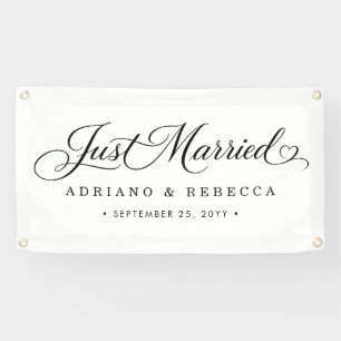 Banderole de voiture 'Juste Mariés'