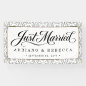 Banderole de voiture 'Juste Mariés' (Horizontal)