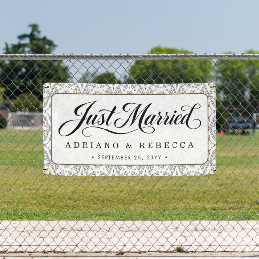 Banderole de voiture 'Juste Mariés' (Insitu)