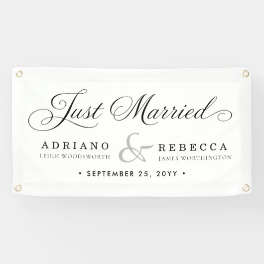 Banderole de voiture 'Juste Mariés' (Horizontal)