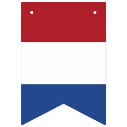 Banderole du drapeau de Pays-Bas des Caraïbes (Deuxième drapeau)