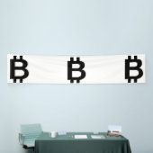 Banderole en vinyle Bitcoin B Bold 2,5x12 (Salon professionnel)