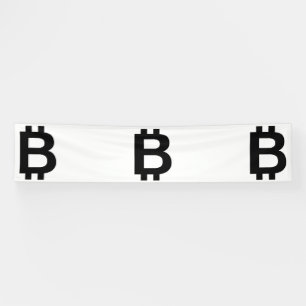 Banderole en vinyle Bitcoin B Bold 2,5x12