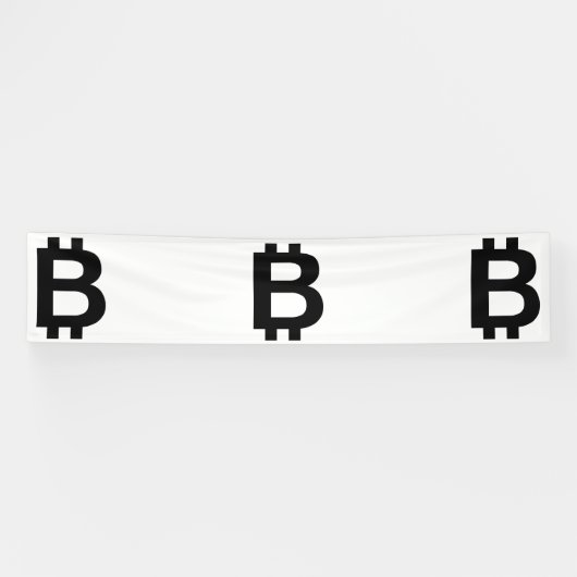 Banderole en vinyle Bitcoin B Bold 2,5x12 (Horizontal)