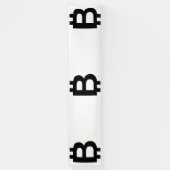 Banderole en vinyle Bitcoin B Bold 2,5x12 (Vertical)