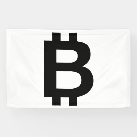 Banderole en vinyle Bitcoin B Bold 2,5x4 (Horizontal)