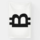 Banderole en vinyle Bitcoin B Bold 2,5x4 (Verticale)