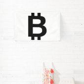 Banderole en vinyle Bitcoin B Bold 2,5x4 (Insitu)