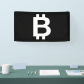 Banderole en vinyle Bitcoin B Cool 1.6x3 (Salon professionnel)