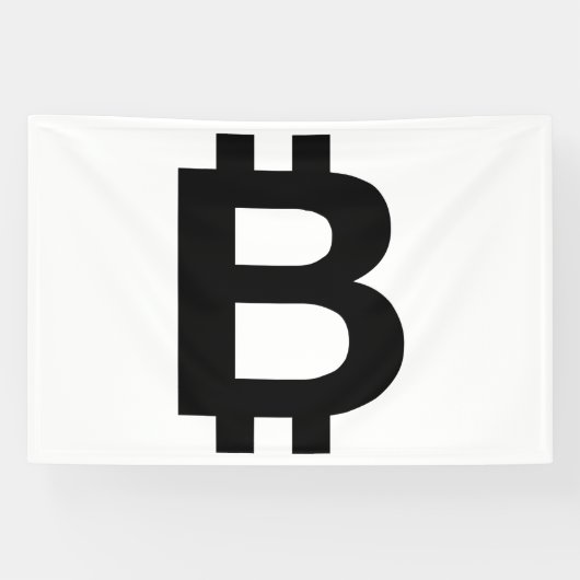 Banderole en vinyle Bitcoin B gras 4x6 (Horizontal)