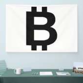 Banderole en vinyle Bitcoin B gras 4x6 (Salon professionnel)