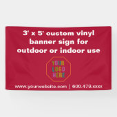 banderole en vinyle personnalisée pour une utilisa (Horizontal)