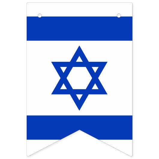 Banderole Israël drapeau bleu blanc patriotique (Deuxième drapeau)