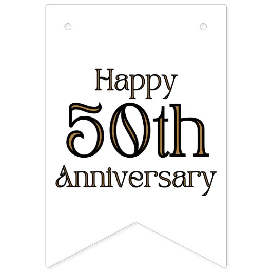 Banderole Joyeux 50e Anniversaire (Troisième drapeau)