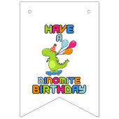 Banderole Joyeux Anniversaire Dinomite (Deuxième drapeau)