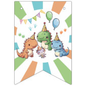 Banderole mignonne petit dinosaure garçon annivers (Premier drapeau)