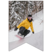 Banderole moderne Black White Photo Graduation (Premier drapeau)