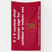 banderole personnalisée en vinyle pour usage extér (Vertical)