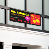 Banderole personnalisée pour changement d'huile (Bâtiment extérieur)