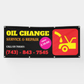 Banderole personnalisée pour changement d'huile (Horizontal)
