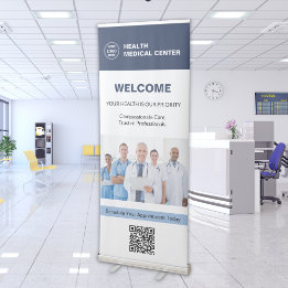 Banderole Rétractable Clinique de soins professionnels Bienvenue du méde