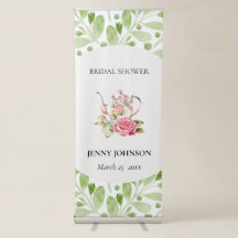 Élégant Rose Vert Floral Fleurs Mariage