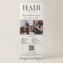 Salon de coiffure Cream Oatmeal Photo QR Scan pour