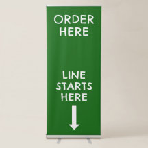 Vegan Food Truck Order Here Retractable Banner