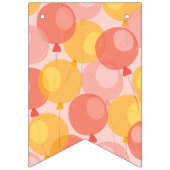 Banderole rose mignonne Bonne Anniversaire (Premier drapeau)