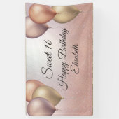 Banderole rose or parties scintillant douce 16 ban (Vertical)