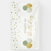 Banderole verte et or 5ème Anniversaire de enfant (Vertical)