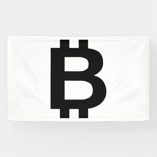 Banderole vinyle 3x5 Bitcoin B gras (Horizontal)