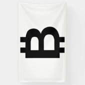 Banderole vinyle 3x5 Bitcoin B gras (Vertical)