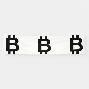Banderole vinyle Bitcoin B gras 2,5x10