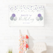 Banderole violet et argent 1er anniversaire (En situation)