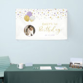 Banderole violet et or 1er anniversaire Bannière p (Salon professionnel)