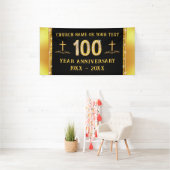 Banderoles 100 ans de l'église Thèmes de l'anniversaire, Noir (Insitu)