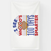 Banderoles 100 Jours de Chouette de l'école Enseignant intell (Vertical)