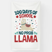 Banderoles 100 jours d'école No Prob Llama (Vertical)