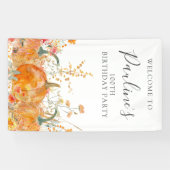 Banderoles 100e anniversaire Citrouille Fleur sauvage vertica (Horizontal)