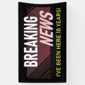 Banderoles 10 ans de travail 10e fête des employés (Vertical)